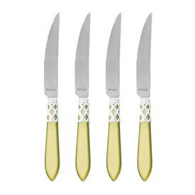 Aladdin Brilliant Chartreuse Steak Knives Set of 4