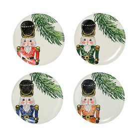 Nutcrackers Assorted Salad Plates Set of 4