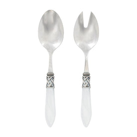 Aladdin Antique White Salad Server Set