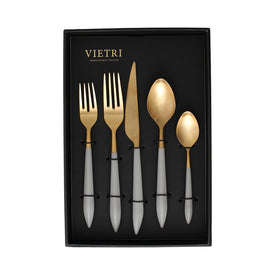 Ares Oro & Light Gray Five-Piece Place Setting Set of 4