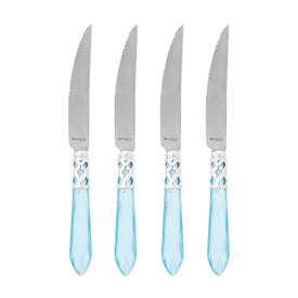 Aladdin Brilliant Light Blue Steak Knives Set of 4