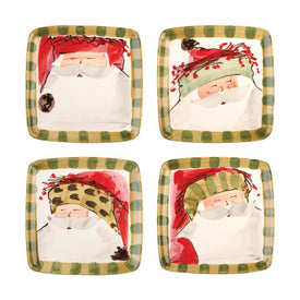 Old St. Nick Assorted Square Salad Plates Set of 4