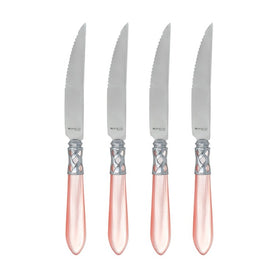 Aladdin Brilliant Light Pink Steak Knives Set of 4