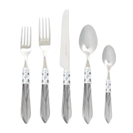 Aladdin Brilliant Light Gray Five-Piece Place Setting
