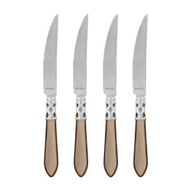 Aladdin Brilliant Taupe Steak Knives Set of 4