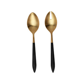 Ares Oro & Black Salad Serving Set