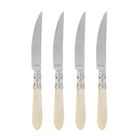 Aladdin Brilliant Ivory Steak Knives Set of 4