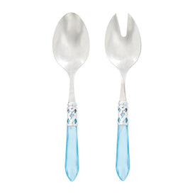 Aladdin Brilliant Light Blue Salad Server Set