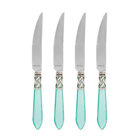 Aladdin Antique Aqua Steak Knives Set of 4