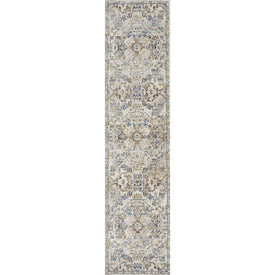 Shaemus Bohemian Medallion Low-Pile Machine-Washable 2' x 8' Runner Rug - Cream/Terra