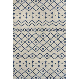 Aksil Moroccan Beni Souk 5' x 8' Area Rug - Cream/Navy