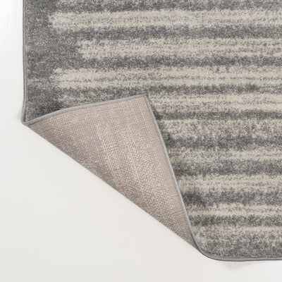 Khalil Berber Stripe 8' x 10' Area Rug - Gray/Cream