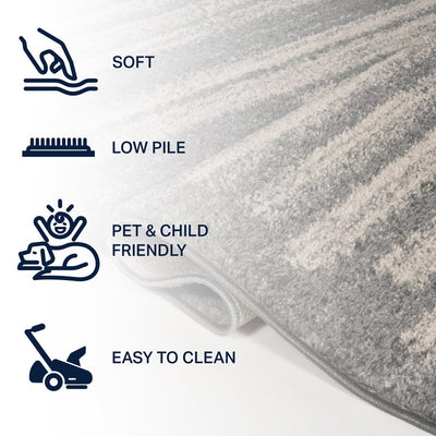 Khalil Berber Stripe 8' x 10' Area Rug - Gray/Cream
