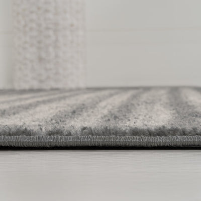 Khalil Berber Stripe 8' x 10' Area Rug - Gray/Cream