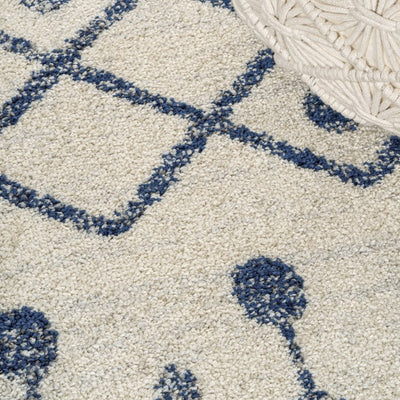Aksil Moroccan Beni Souk 8' x 10' Area Rug - Cream/Navy