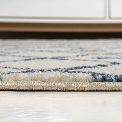 Aksil Moroccan Beni Souk 8' x 10' Area Rug - Cream/Navy