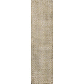 Estera Handwoven Boucle Chunky Jute 2' x 8' Runner Rug - Ivory