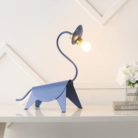 Bradley 16" Metal Brachiosaurus LED Kid's' Lamp - Blue