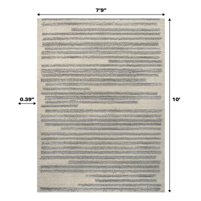Khalil Berber Stripe 8' x 10' Area Rug - Cream/Gray