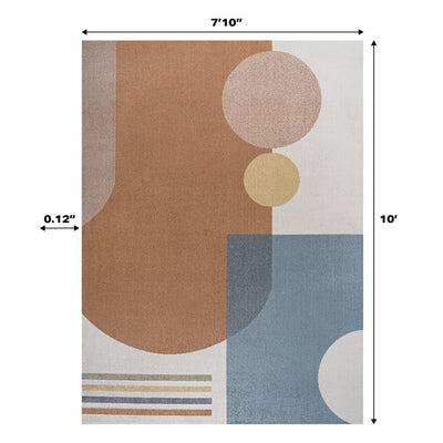 Slinger Modern Kid's & Novelty Collage Machine-Washable 8' x 10' Area Rug - Cream/Multi