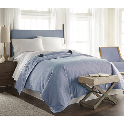 Micro Flannel 7 Layers of Warmth Electric Blanket - King/Wedgewood