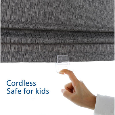 Pueblo 64" L x 35" W Polyester Thermal Insulated Blackout Roman Blind - Pepper