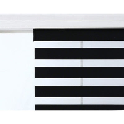 Zebra 72" L x 46" W Cordless Dual-Layer Shade - Black