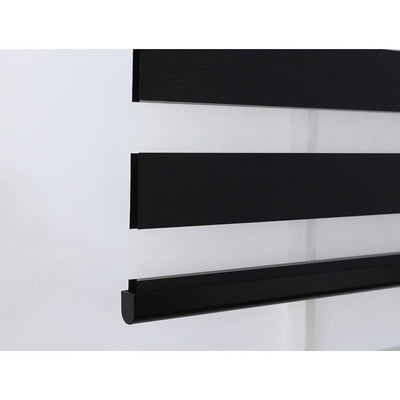 Zebra 72" L x 46" W Cordless Dual-Layer Shade - Black