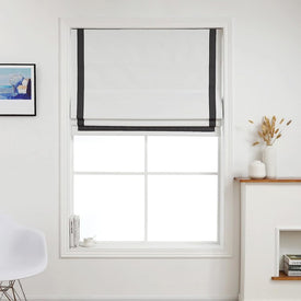 Everyday Celebration 64" L x 27" W 100% Blackout Roman Shade - Black