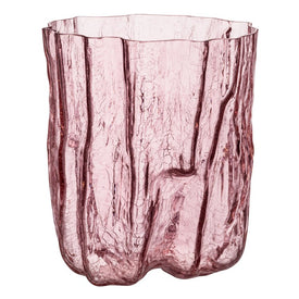 Crackle Tall Vase - Pink