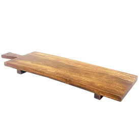 23" Acacia Wood Platform Serving Tray