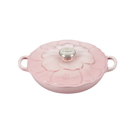Signature 2.25-Quart Enameled Cast Iron Petal Braiser - Shell Pink