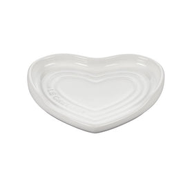 Stoneware Heart Spoon Rest - White