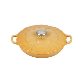 Signature 2.25-Quart Enameled Cast Iron Petal Braiser - Honey