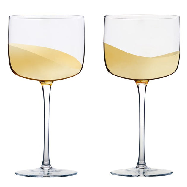 Wave Tumbler Glassware Set of 2 - Green Was $99 NOW main image 1
