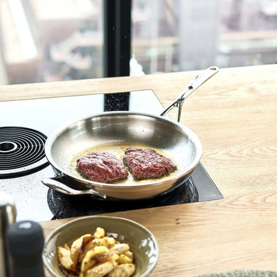 Atlantis Proline 11" Stainless Steel Fry Pan with Helper Handle