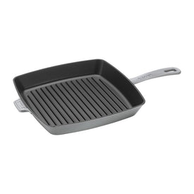 12" Cast Iron Square Grill Pan - Graphite Gray