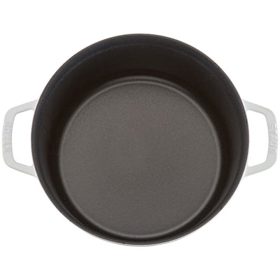 5.5-Quart Cast Iron Round Cocotte Dutch Oven - White