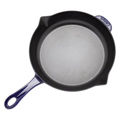 10" Cast Iron Fry Pan - Dark Blue