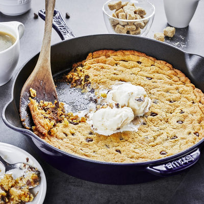 12" Cast Iron Fry Pan - Dark Blue