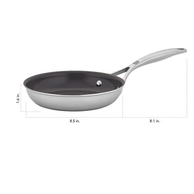 Energy Plus 8" Stainless Steel and Ceramic Nonstick Fry Pan