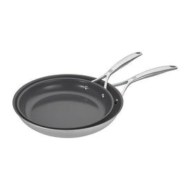 Energy Plus 10" and 12" Stainless Steel and Ceramic Nonstick Fry Pan Two-Piece Set