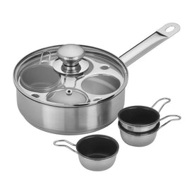 Resto 4-cup Stainless Steel Egg Poacher Set