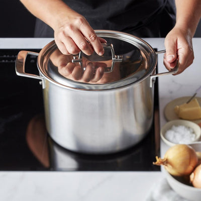 Essential 5-Ply 8-Quart Stainless Steel Stock Pot with Lid