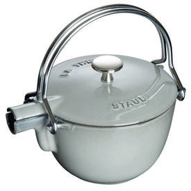 1-Quart Cast Iron Round Tea Kettle - Graphite Gray
