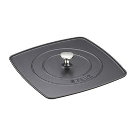10.3" Cast Iron Square Grill Press (Fits 12" Grill Pan) - Matte Black
