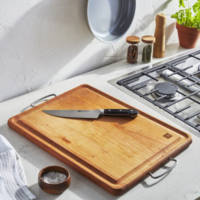 Cherry Wood Carving Board with Handles