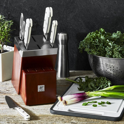 Pro Le Blanc Seven-Piece Self-Sharpening Knife Block Set