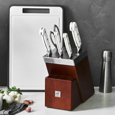Pro Le Blanc Seven-Piece Self-Sharpening Knife Block Set