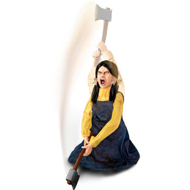 Axe Me Something Freestanding Animatronic Halloween Decoration